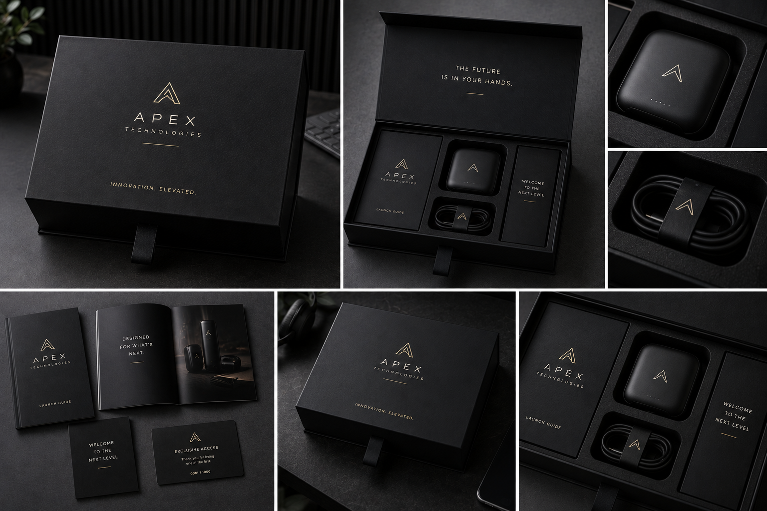Premium electronics launch box — custom magnetic closure rigid box with precision EVA foam inserts by Luxe Box