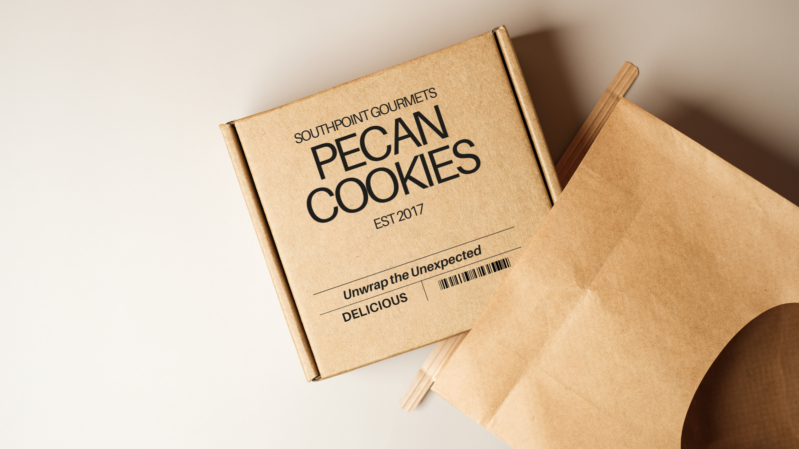 Custom cookie gift box with window cutout and kraft finish — bakery packaging